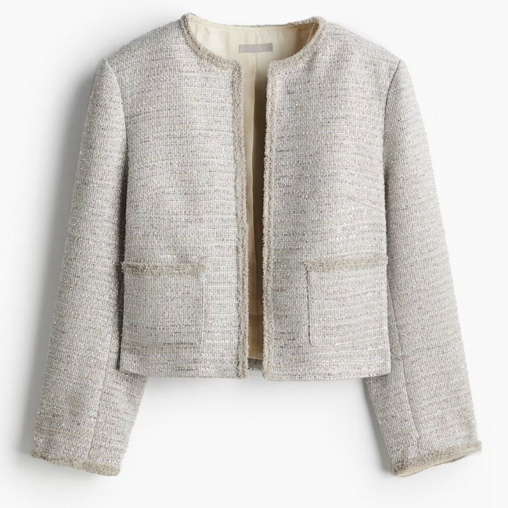 NWT H&M Textured-Weave Jacket Size M